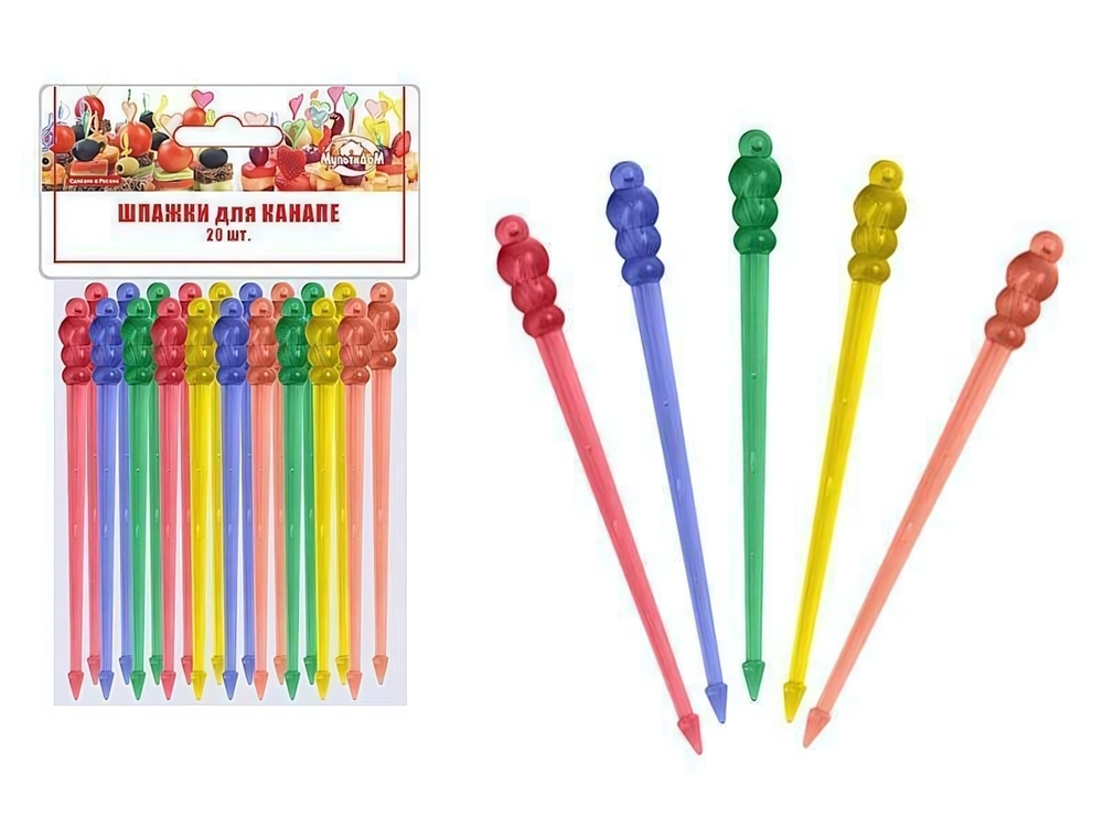 Шпажки для канапе "Булава" 90мм 20шт