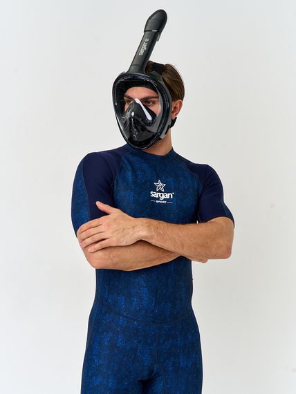 Маска полнолицевая Sargan Планета океан 2.0 черный/черный