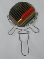 Зеркало настольное в металлической оправе «Модерн» круг, одностороннее d14см