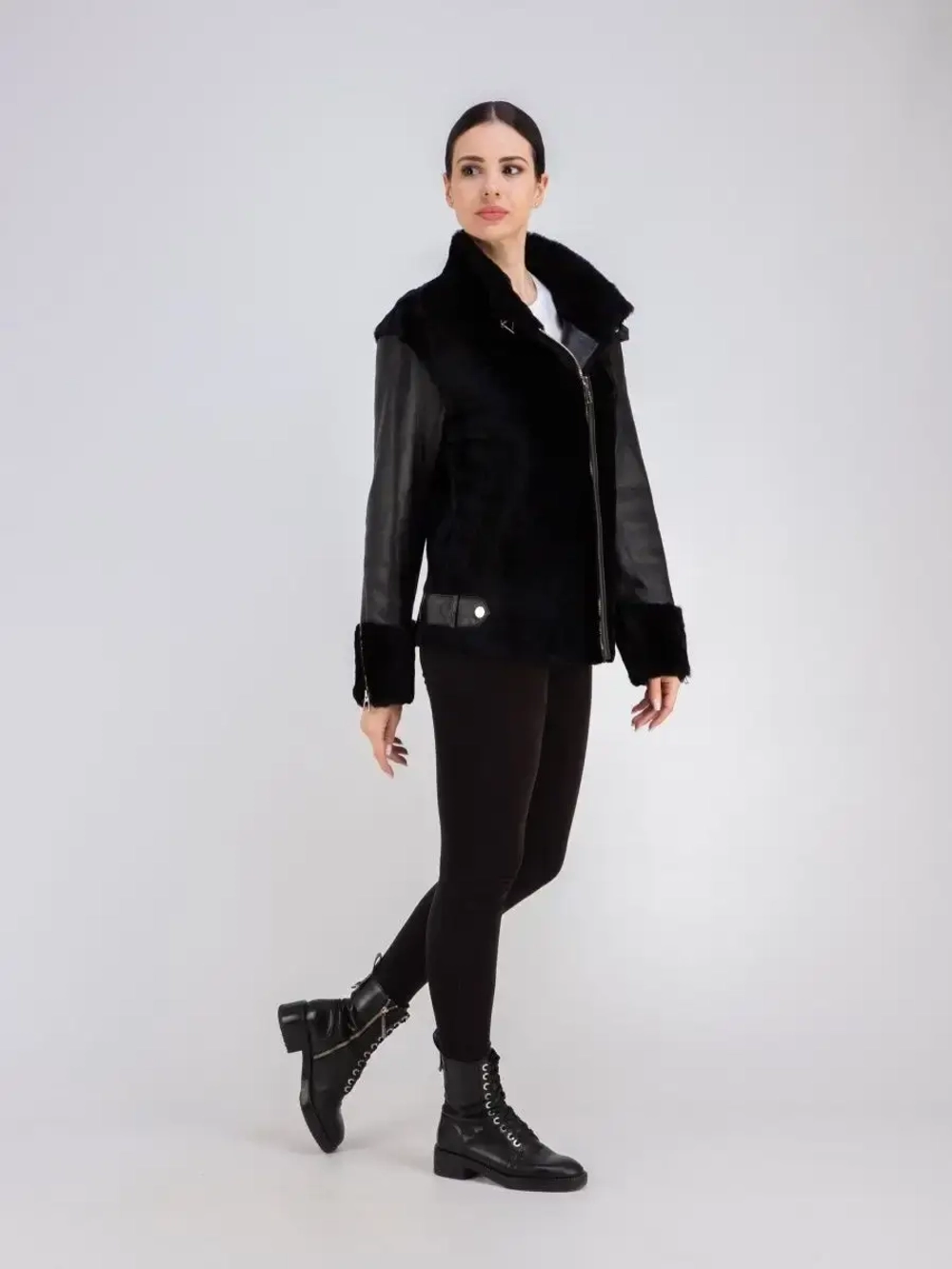 Дубленка натуральная короткая зимняя Турция