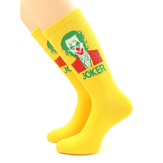 Носки с принтом "JOKER" желтые Hobby Line