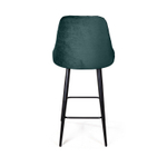 Стул полубарный Berg, бархат зеленый 19/ чёрный конус