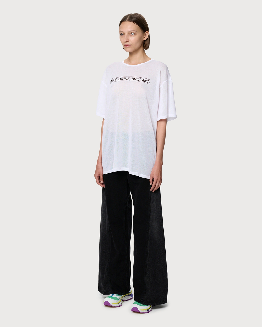 MM6 MAISON MARGIELA БРЮКИ ЖЕНСКИЕ ЧЕРНЫЕ ИЗ ДЕНИМА