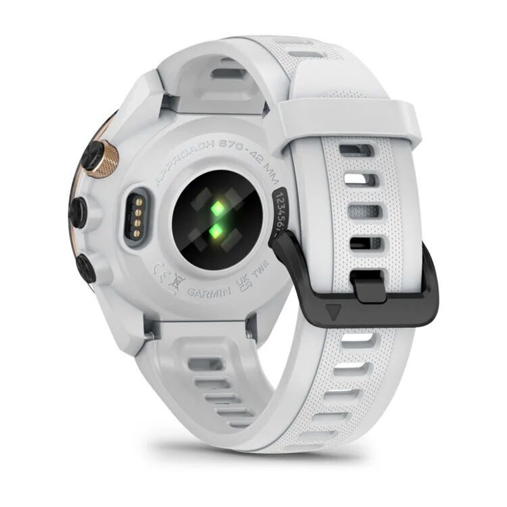 Умные часы Garmin Approach S70 42мм Black Ceramic Bezel with White Silicone Band