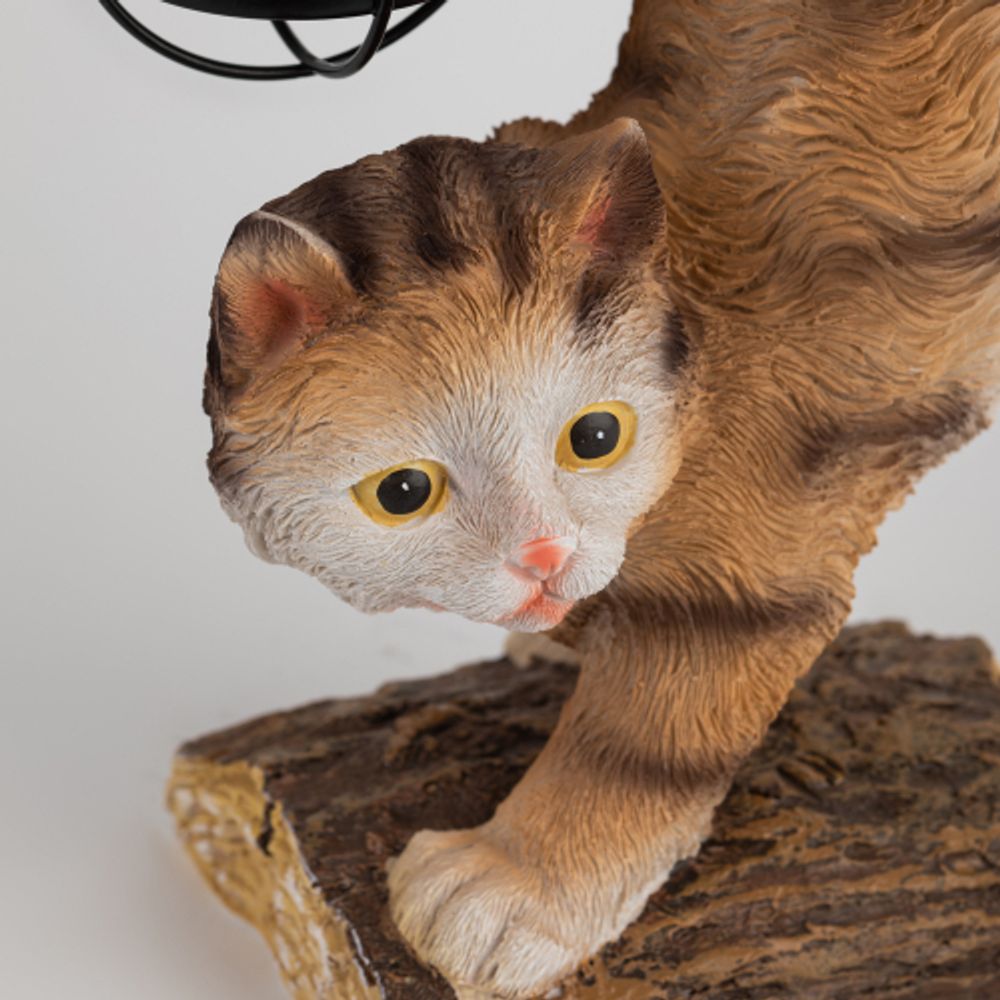 Светильник уличный ЭРА ERASF22-01 садовый на солнечной батарее садовый Кот Акробат 37 см