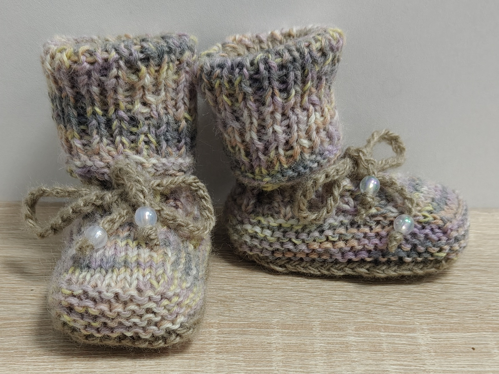 Пинетки детские бесшовные для новорожденных от 0 до 6-ти месяцев. Ручная работа