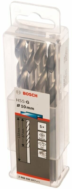 Сверло HSS-G Standardline (5 шт; 10х133 мм; HSS) по металлу