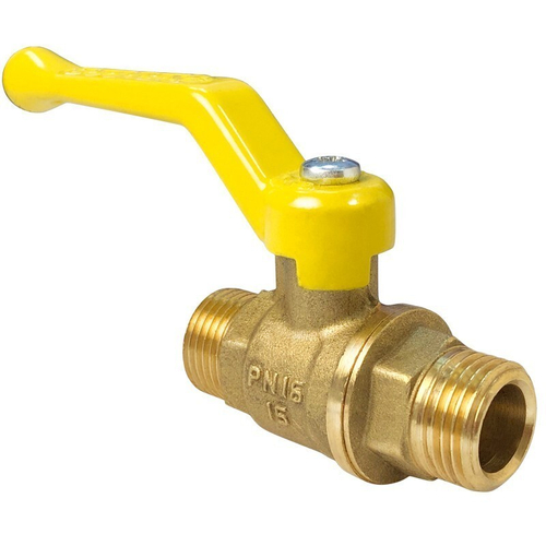 Кран латунный шаровой газовый Valfex.270.LR3 11Б27фтМ, DN 15, PN 40, рычаг, штуцер-штуцер