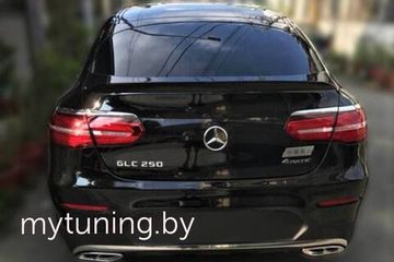 Лип спойлер v.2 глянцево - черный для Mercedes GLC class W253 coupe