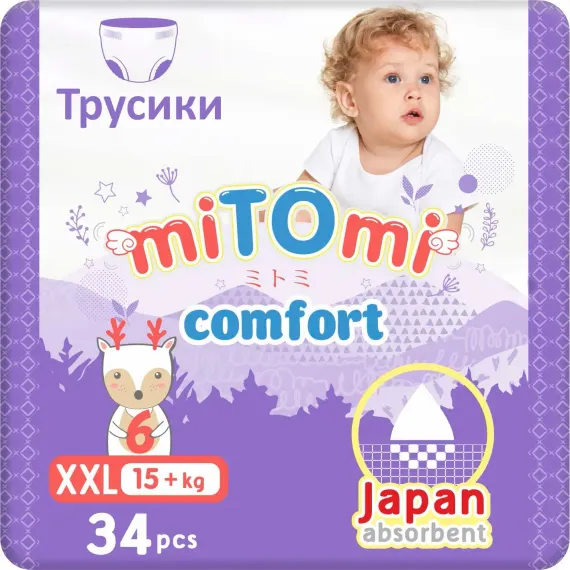 Трусики miTOmi Comfort XXL (15+ кг) 34 шт.
