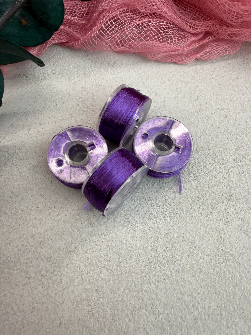 Нитки для оплетки проволоки, полиэстер, №24 Фиолетовый