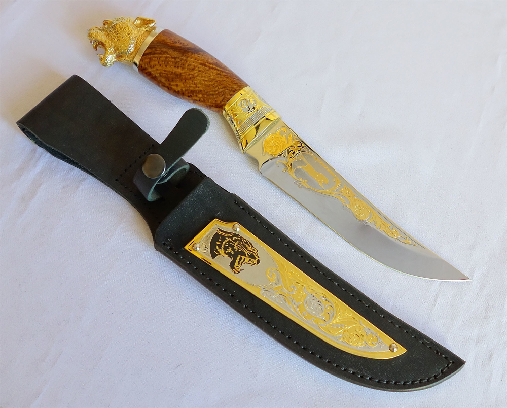 Нож " "С головой пантеры №1"