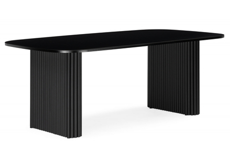 Стол деревянный Woodville Бавария B 180 х 90 черная пленка шагрень, черный, ножки черные