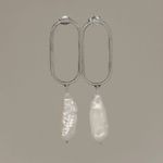 Серьги Oval с жемчугом