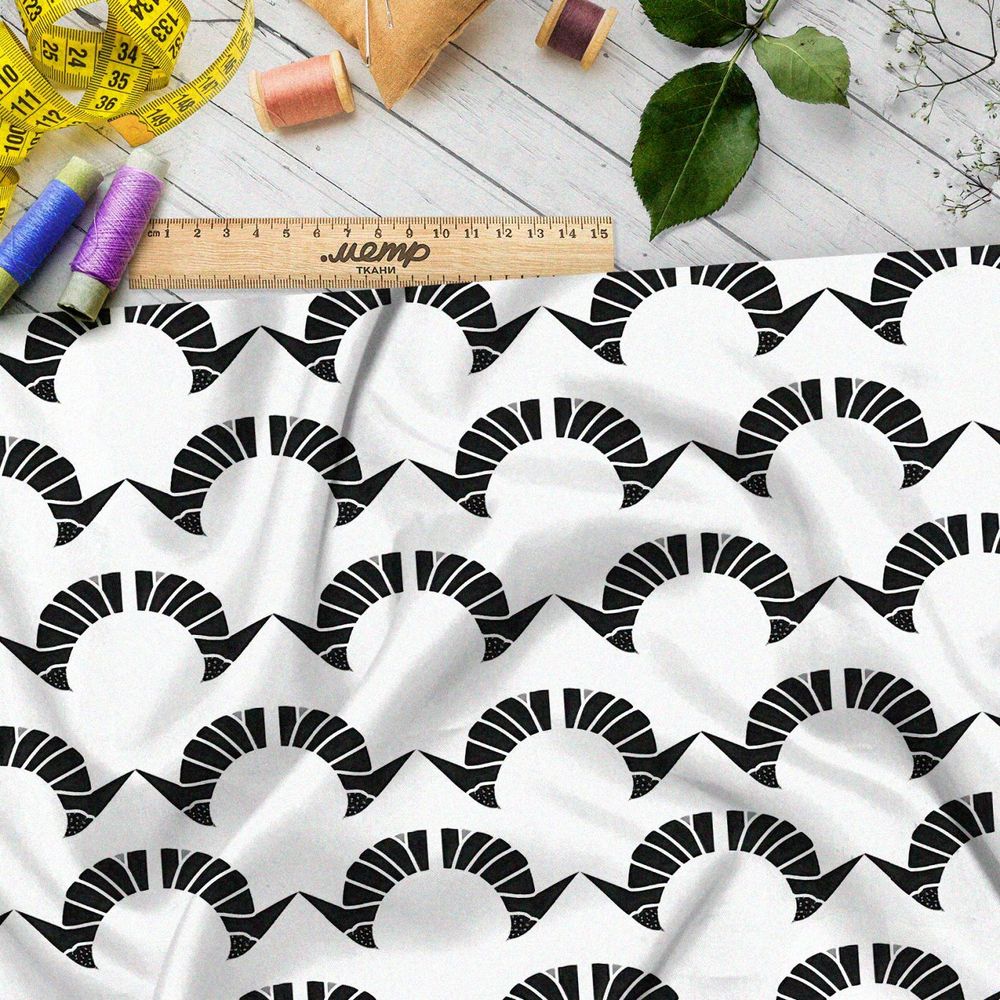 Ткань Барби черно-белая деликатность