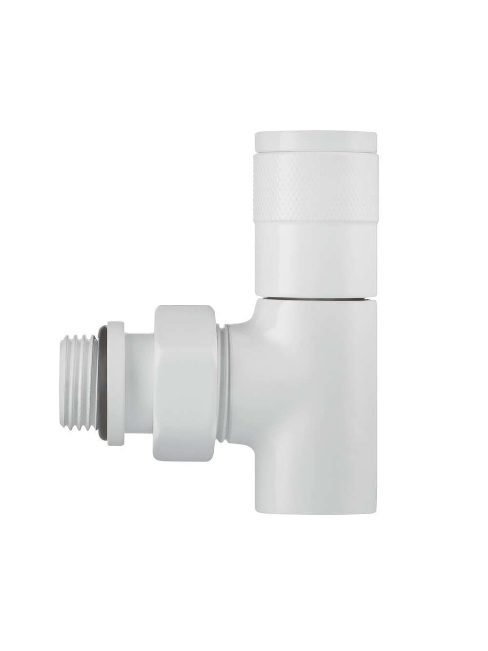 Набор дизайн-вентилей Royal Thermo PIANO, угловой (белый) 1/2"