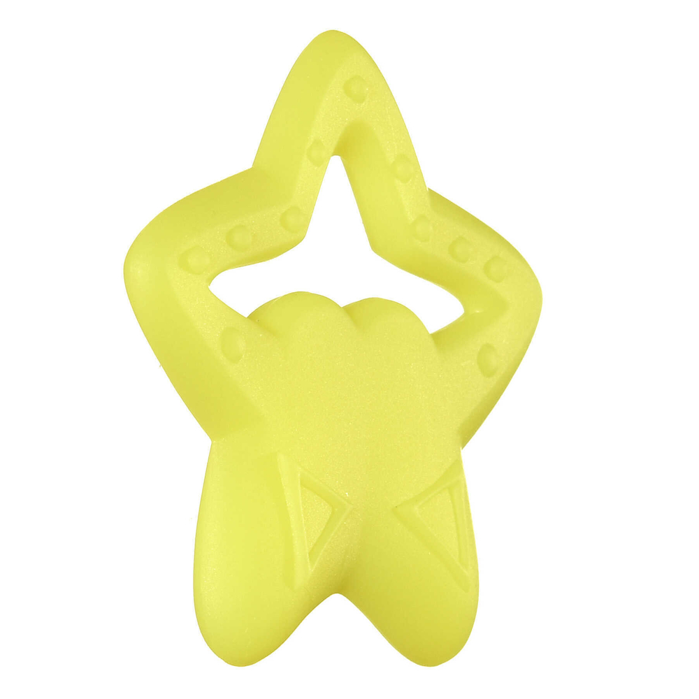 Прорезыватель Uviton силиконовый с рельефной поверхностью Star желтый