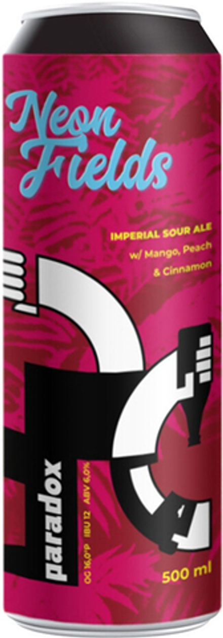 Пиво Парадокс Неон Филдс: Манго, Персик & Корица / Paradox Neon Fields: Mango, Peach & Cinnamon 0.45 - банка