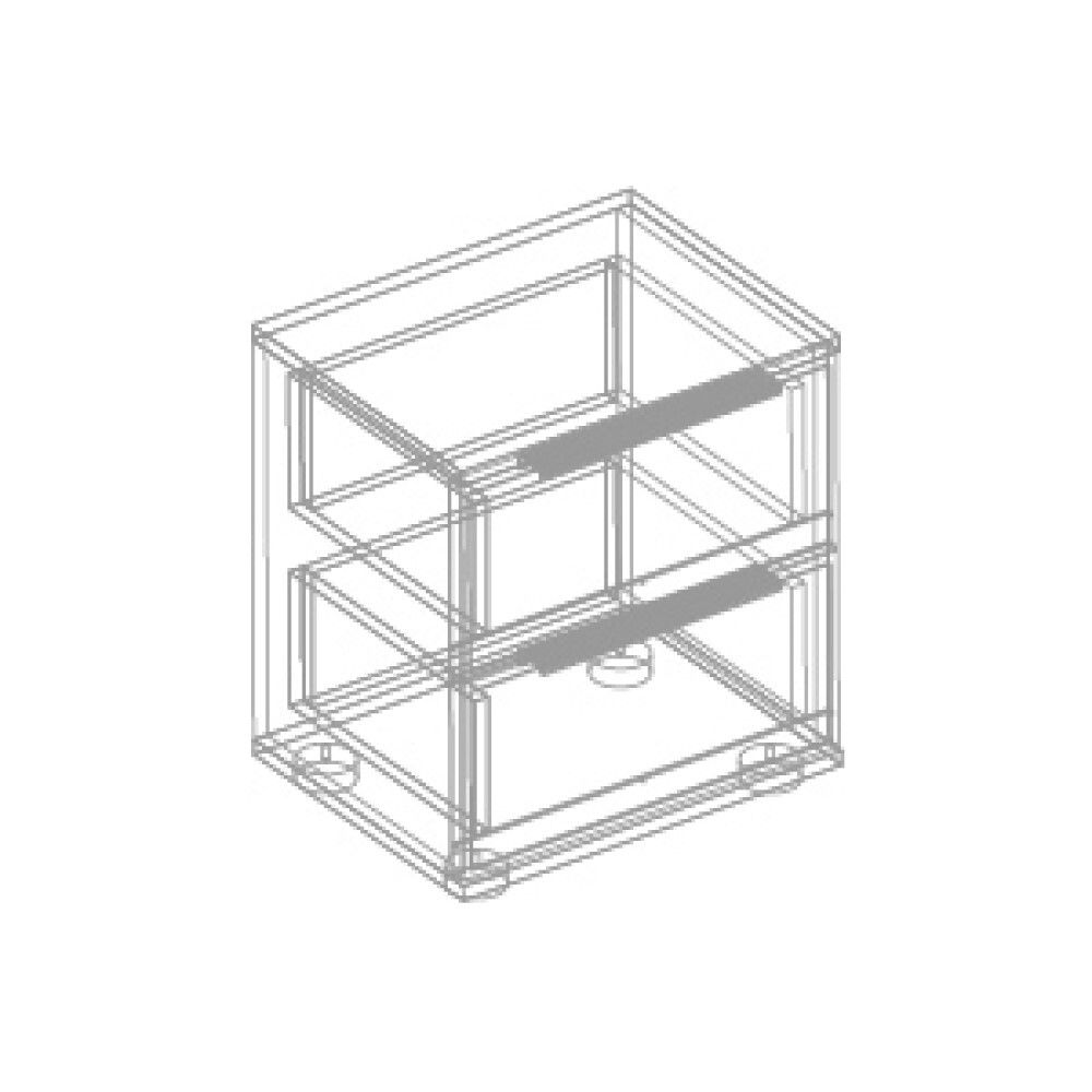 Тумба прикроватная с 2 ящиками МС "Лео