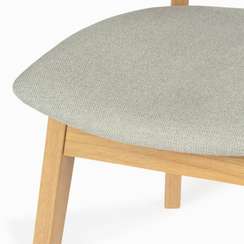 Стул Lolly, натуральный, светло-серая обивка