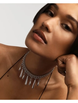 Колье Jelly Choker Серебро 925 пробы покрытое родием