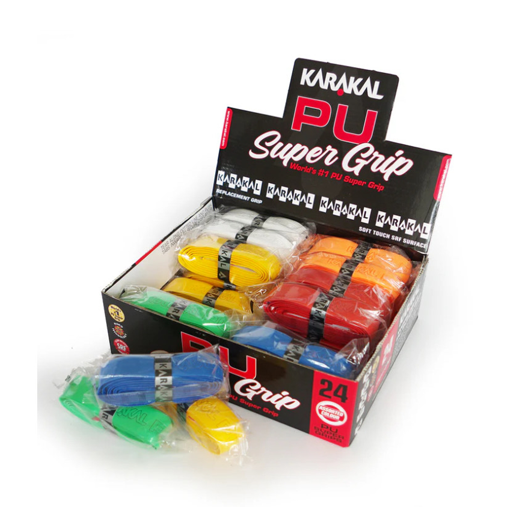 Karakal PU Super Grip Assorted Color Grips x24