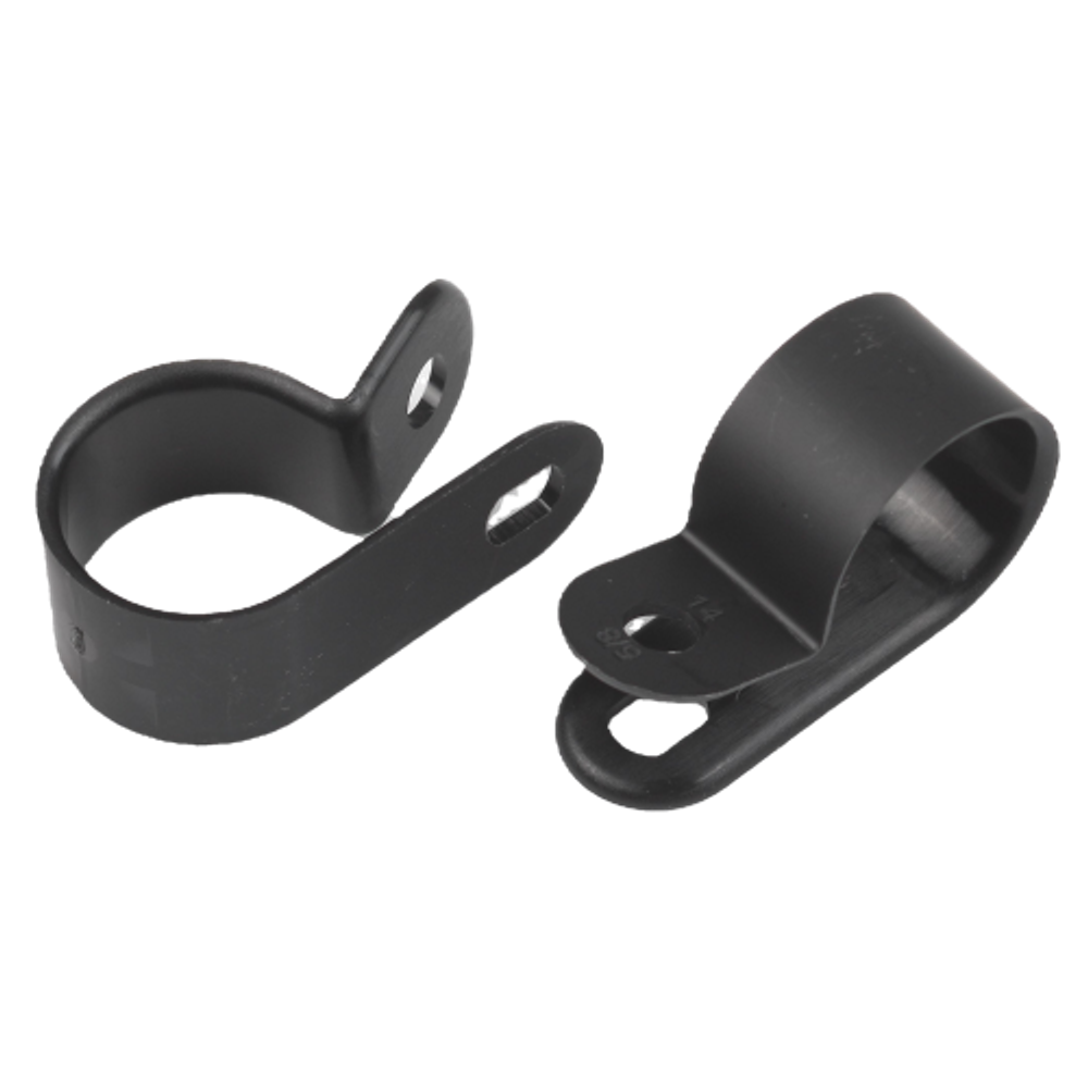 Скоба кабельная нейлоновая под винт ЭРА NO-225-297 9 мм чёрная 10 шт