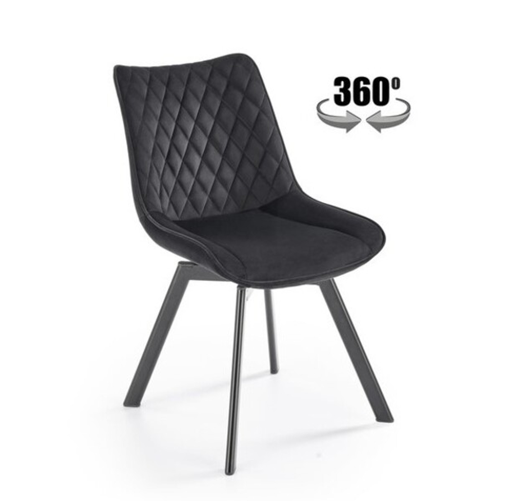 Стул HALMAR K520 черный/черный, поворотный