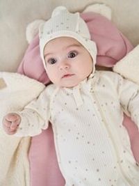 Чепчик "Бежевые звезды" 0+