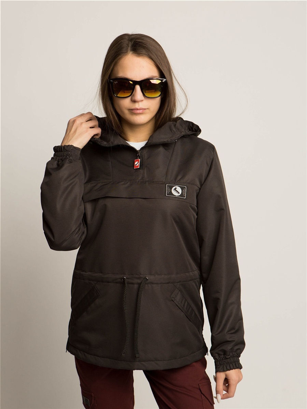 Анорак утепленный женский флис Город Горький черный