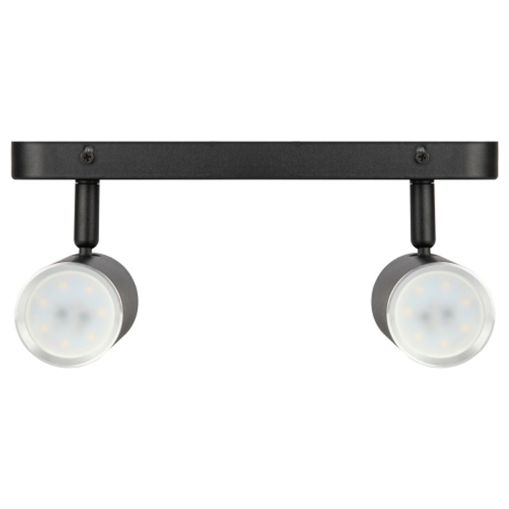 Светильник настенно-потолочный спот ЭРА OL35-2 BK MR16 GU10 IP20 черный хром