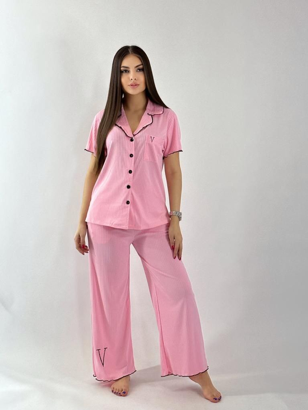 [m]Пижама штаны+рубашка к/р В0254