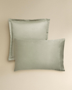 Zara Home - Атласная наволочка с подолом (300 нитей) 50x75 см