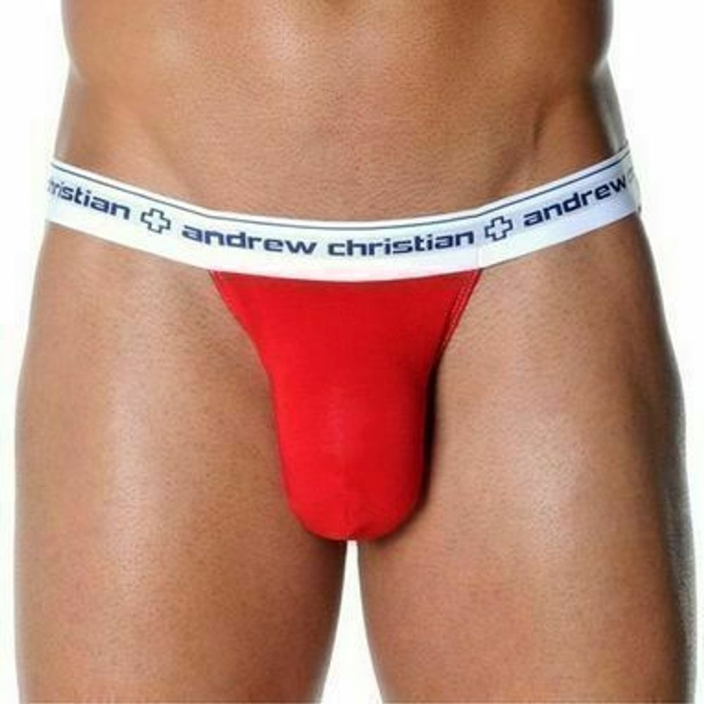 Мужские трусы брифы красные Andrew Christian Almost Naked Extreme Brief Red