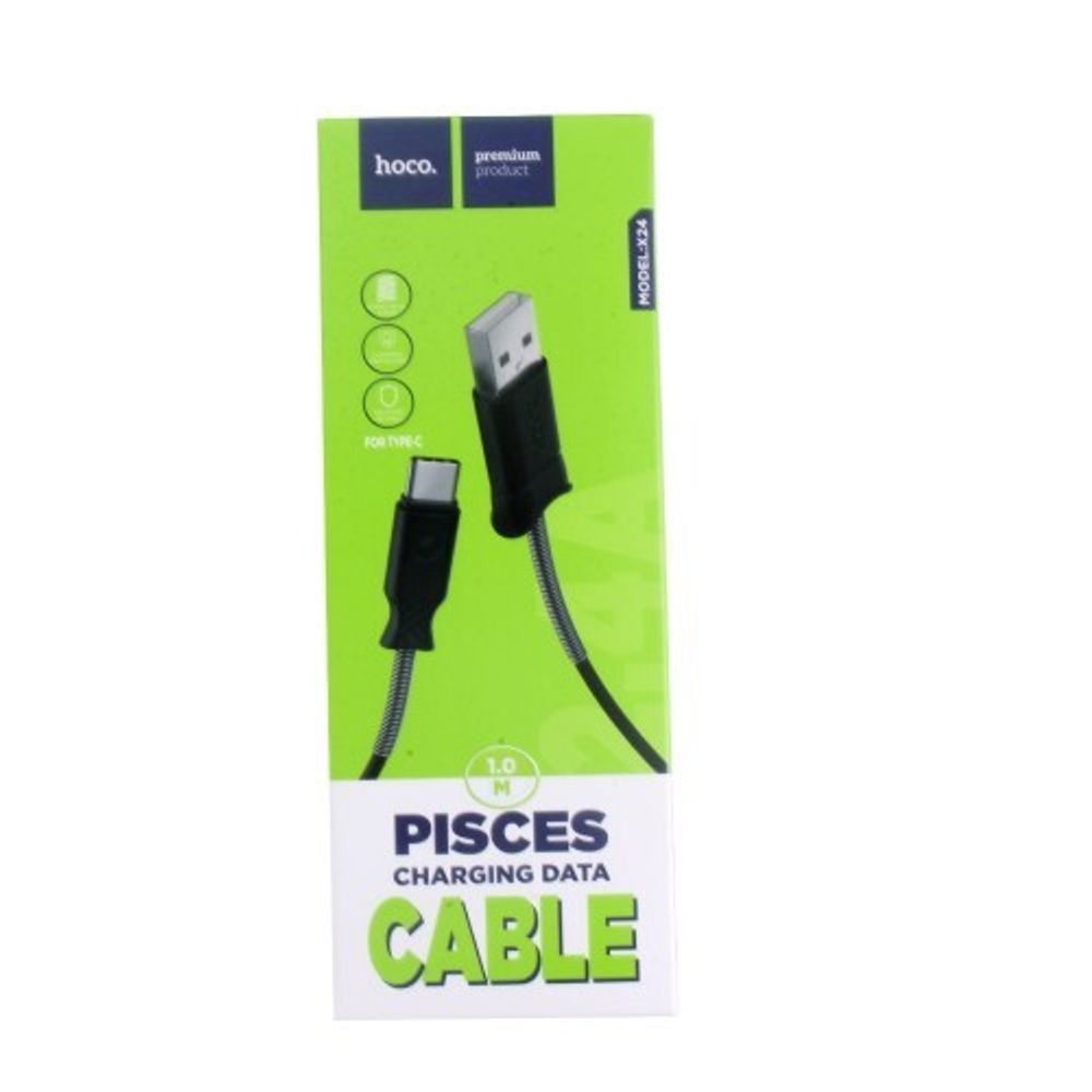 Кабель HOCO X24 USB-Type-C 3A 1м TPE Black