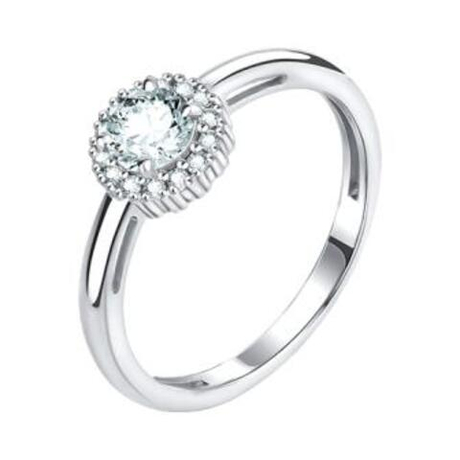 Кольцо из серебра с фианитами