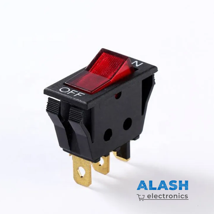 KCD3 Переключатель красный ON-OFF (16A 250VAC) 3P