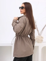 Ветровка с капюшоном удлиненная