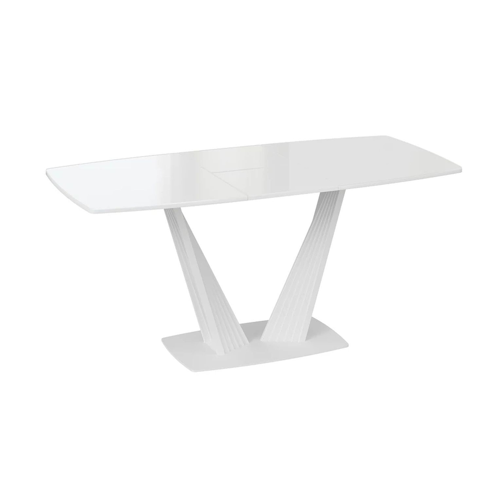 Стол кухонный обеденный раздвижной Капучино Матовый/Стекло Матовое Капучино, Фабио, 130х80х75 см