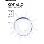 Эрекционное кольцо с усиками прозрачное Оки Чпоки, D 1,5 см