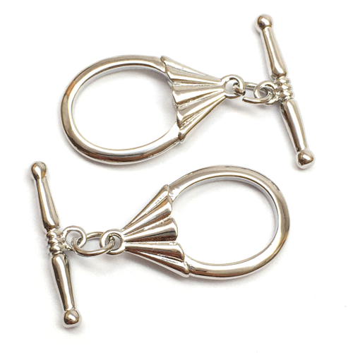 Замок тогл 22х13 мм, родий