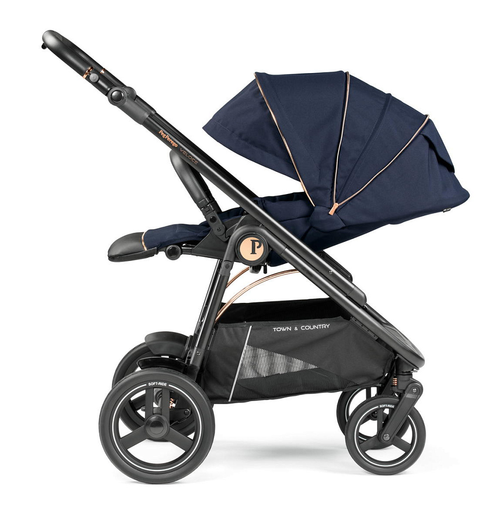 Коляска 2 в 1 Peg Perego Veloce TC Belvedere Blue Shine