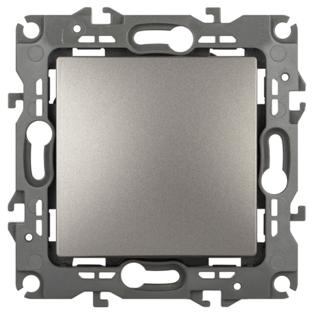 Выключатель ЭРА Серия 12 12-1101-16 10АХ-250В титан | ЭРА 12 Титан