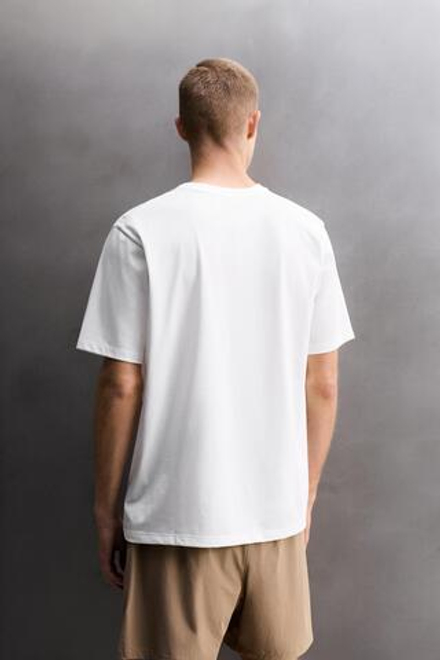 ZARA ФУТБОЛКА ДЛЯ ТРЕНИРОВОК COMFORT, БЕЛЫЙ