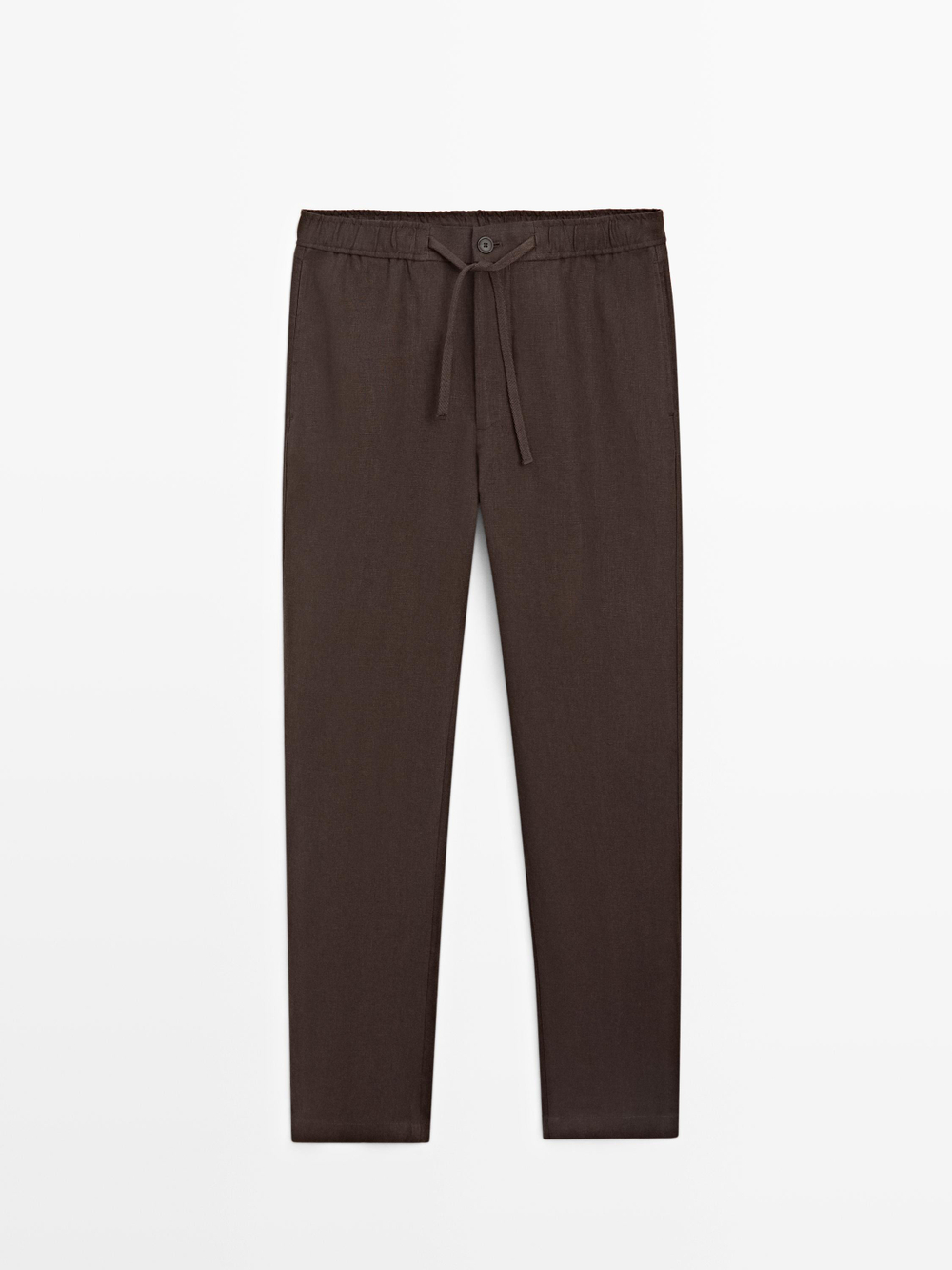 Massimo Dutti Льняные спортивные брюки, коричневый