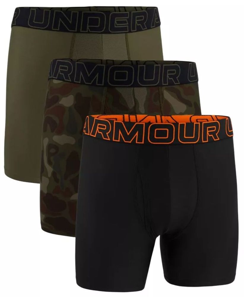 Мужские спортивные боксеры Under Armour Performance Tech 6in Boxerjock 3P - green/black/green