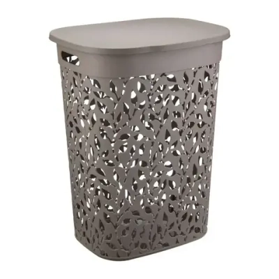 Корзина для белья ФЛОРА 55л французcкий серый