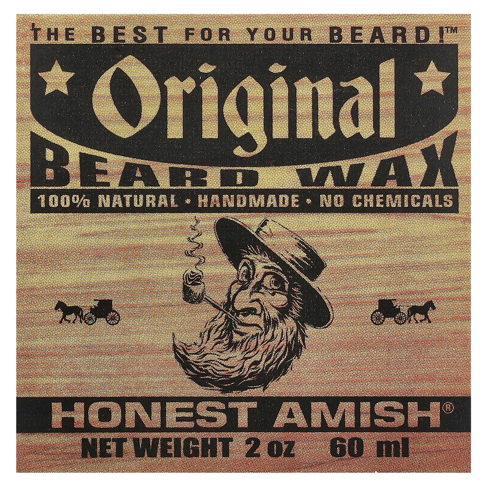 Honest Amish, Оригинальный воск для бороды, 60 мл (2 унции)
