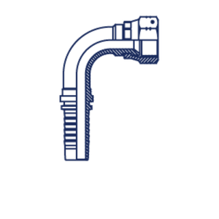 Фитинг DN 10 JIC (Г) 9/16 (90)
