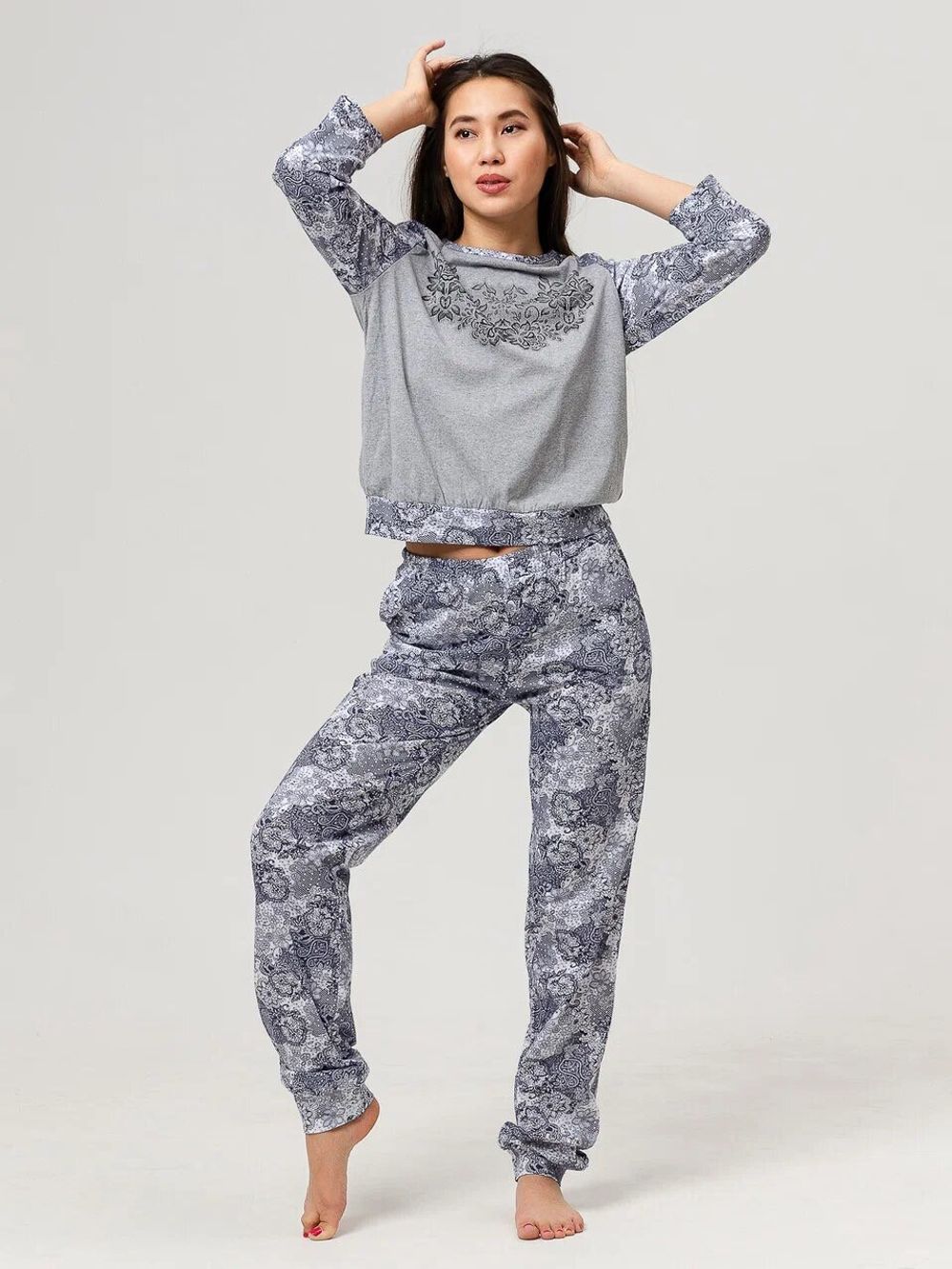 Уют костюм (серый) Lena Basco (Акция)